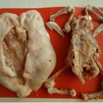 Separate chicken meat from bones. How to cut chicken into pieces 