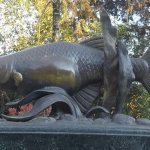 Monument to the Gambusia fish, with the help of which malaria was defeated in Sochi.